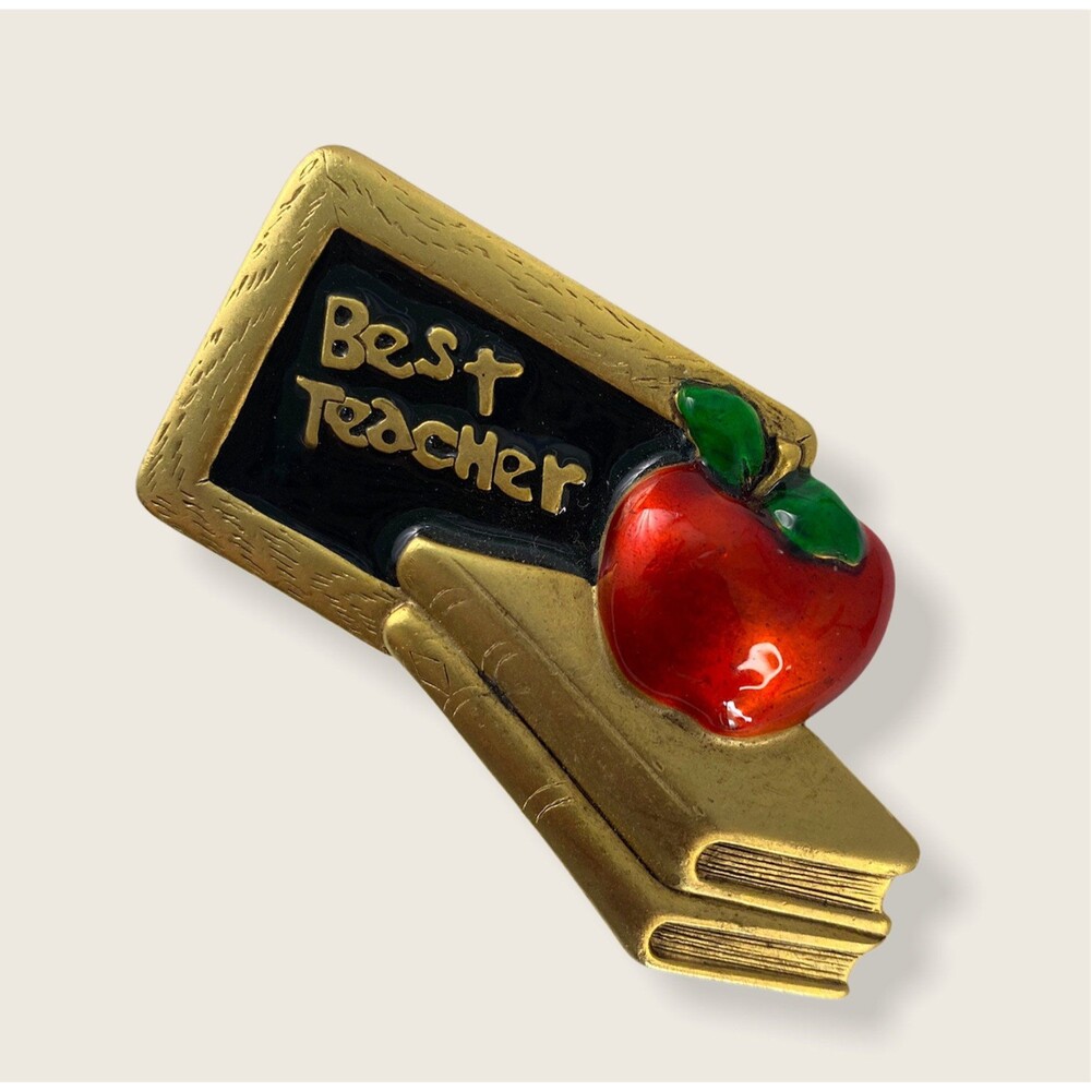 Best Teacher Brooch Pin - Teacher Appreciation Gift - Back to School Present